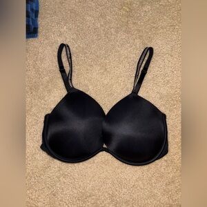 34DD push-up black Victoria’s Secret bra with rhinestone straps